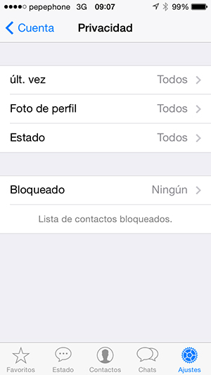 WhatsApp - Cambiar Ultima Vez - screenshot 2
