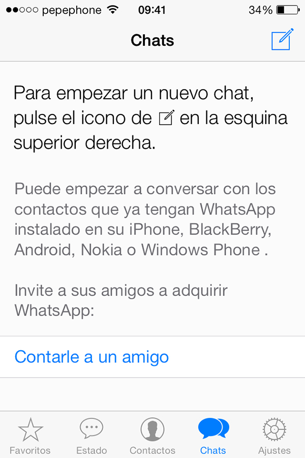 WhatsApp iOS 7 - Chats